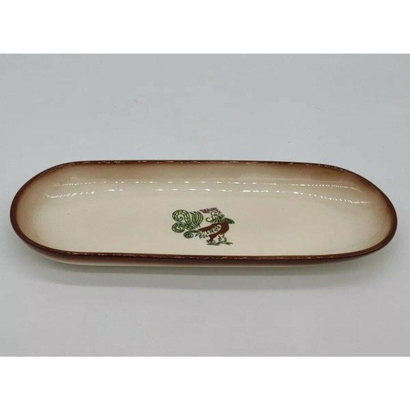 Brockum Other - Vintage Brock Of California Chanticleer Rooster Celery Plate Mid Century EUC